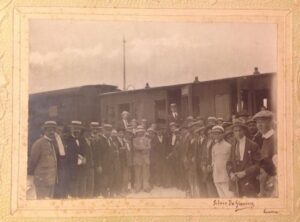 Lucera - Partenza per Caserta del Cav. Luigi Di Lella Presidente del Trinunale Lucera- Foggia nel 1917