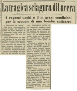 Lucera - Il Foglietto del 10 maggio 1951 - Foto di Tom Palermo