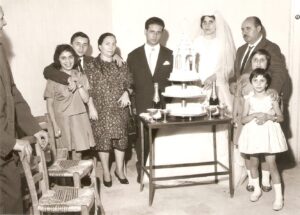 Lucera - Padalino Vittorio e Russo - Invitati Olivieri Michele, Sasso Angela Maria, Olivieri Emilio e Rosa (a sx), Olivieri Michela e Anna (a dx) nel 1960