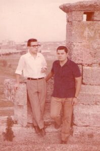 Lucera - Iliceto Antonio con Lello De Giovine - Visita al Castello Svevo nel 1960