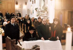 Lucera - Lamorgese Rocco e Antonietta Iannantuoni - Chiesa di Santa Caterina - 50° anniversario di matrimonio 1948-1998, con Mario e Maria Lamorgese