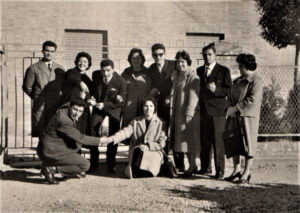 Lucera - Vitagliani Gigetto, Emanuele Schiavone, Titina Trivisonne, Nick Balsamo, Teresa Trivisonne, accovacciato, Emanuele Testa, anni 60