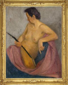 Cavalli Emanuele: 1946 - Donna con mandolino