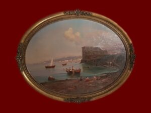 La Volpe Alessandro: Marina di Napoli con Palazzo Donna Anna
