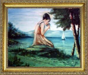Granieri Marcello: 1982 - Ragazza con i fiori