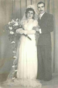 Lucera - Bonghi Ignazio e Polito Incoronata il giorno del loro matrimonio nel 1947 - Foto di Paolo e Rosaria Bonghi