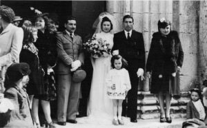 Lucera - Serra Ciro e Lepore Italia con Raffaella Lepore la piccola damigella - Foto di Antonio Lepore (anni 40)