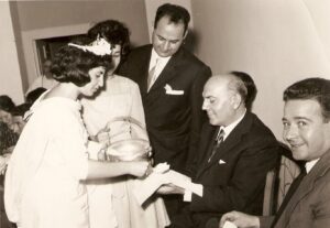 Lucera - d'Atri Nella con Ferruccio Sciarrillo - d'Atri Luigi e Iannantuoni Mario l'1-6-1964 - Foto di Antonio Iliceto