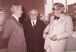 Lucera - Scarano Avv. Vincenzo , Sen. Avv. Mario Follieri, Dr. Francesco Colapietra - Ospedale Lastaria anni 70 - Foto di Alfredo Colapietra