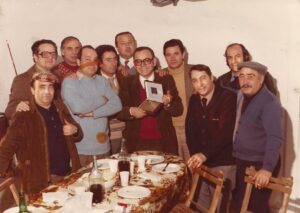 Lucera - L. Tedeschi (dx), P. Tedeschi, dietro i due T. Carchio (u marenare), A. Antonacci, R. Montanaro, P. Gifuni, P.Tedeschi; Franco Mastroluca, Rocco Mansueto, Renzo Pellicciaro