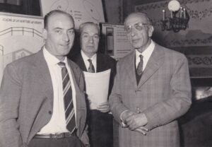 Lucera - Circolo Unione anni 70 - In primo piano Prof. Mario Miano, con Avv. Giubileo e dott. Bellucci - Foto fornita da Angelo Miano