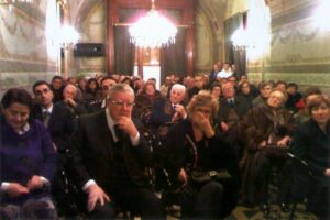 Lucera - Circolo Unione anni 2000 -Conferenza - In primo piano Dott. Gaetano Gifuni e consorte