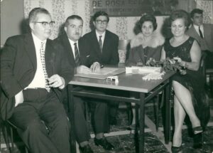 Lucera - Circolo Unione anni 60 - I coniugi Scarano con il figlio dr Antonio e gli amici Napolitano - Foto di Ottavio Napolitano