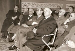 Lucera - Circolo Unione anni 60 - Si riconoscono: Giudici Dini Ciacci, Casilli, Mastrolilli, Sen. Avv. Mario Follieri, Antonio Squadrilli