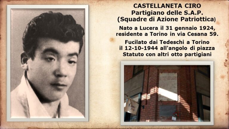 Lucera - Castellaneta Ciro, Partigiano