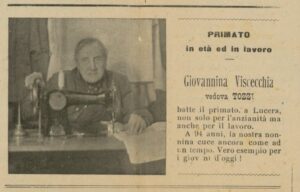 Lucera - Viscecchia Giovannina ved. Tozzi era 'A vecchie de Tozze' e abitava in Via Federico II - Il Saraceno, 14/01/1951 - Foto di Tom Palermo