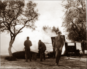 Lucera - 353rd Squadron - Tent fire