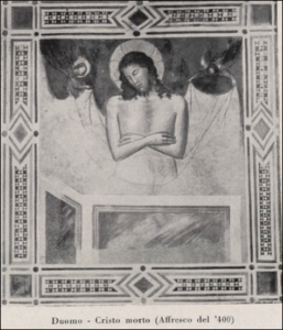 Lucera - Basilica Cattedrale 1937 - Il volto santo affresco del 400