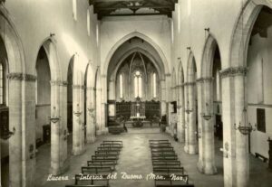 Lucera - Basilica Cattedrale anni 60 - Navata centrale