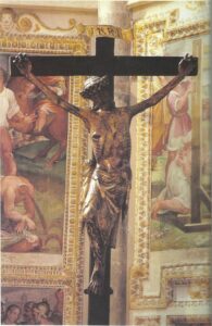 Lucera - Basilica Cattedrale anni 80 - Cappella Gallucci - Crocifisso Ligneo (sec. XIV)