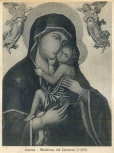 Lucera - Chiesa di Santa Maria del Carmine 1937 - Madonna del Carmine del 1400