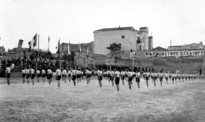 Lucera - Convitto nazionale Ruggiero Bonghi, saggio ginnico per la fondazione dell'Impero 5 maggio 1936