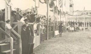 Lucera - Discorso nel cortile del Convitto 1937