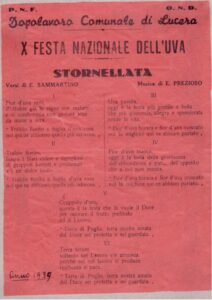 Lucera - Festa dell'uva 1939 - Foto di Lello Preziuso