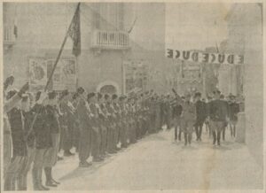 Lucera - Rapporto alle Camicie Nere ed al popolo di Lucera 1938 - Piazza Nocelli - Foto di Tom Palermo