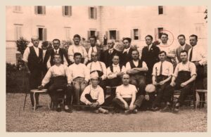 Lucera - Sciarrillo Matteo (3° da destra in piedi) con colleghi di lavoro Trescore Balneario 21-6-1931