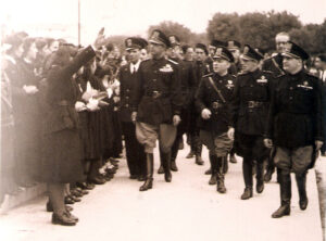 Lucera - Visita S. E. il Ministro Bottai, accompagnato dal Prof. Riccardo del Giudice, zio di Armando Testa nel 1940