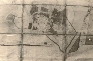 Particolare tratto dalla pianta topografica dell'agro lucerino realizzata da Gaetano Carrara, regio agrimensore e architetto nel 1816 (custodita nel museo Fiorelli)