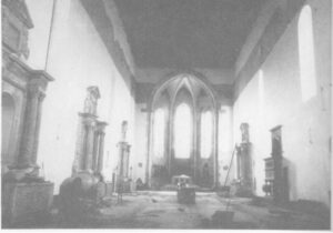 Lucera - Chiesa di San Francesco anni 60i durante i restauri - Foto di Lello Preziuso