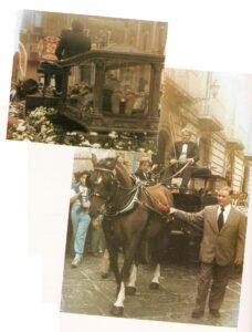 Lucera - Chiesa di San Francesco - Canonizzazione di S. Francesco Antonio Fasani a Roma 13 Aprile 1986 - Il Corpo del Padre Maestro viene portato in Processione per le vie di Lucera