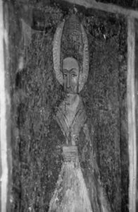 Lucera - Chiesa di S. Francesco - L'affresco potrebbe ritrarre papa Urbano V, monaco benedettino eletto pontefice il 28-09-1362