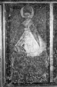 Lucera - Chiesa di S. Francesco - L'affresco potrebbe ritrarre papa Urbano V, monaco benedettino eletto pontefice il 28-09-1362