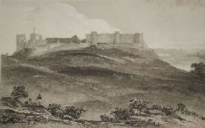 Lucera - Fortezza svevo-angioina 1825 - Incisione Walker Londra