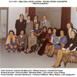 Lucera - Gruppo Teatrale Amici dell'Arte 1971 - 'virata di bordo' - Tutti i protagonisti