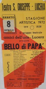 Lucera - Gruppo Teatrale Amici dell'Arte 1972 - 'Bello di papà' - Locandina