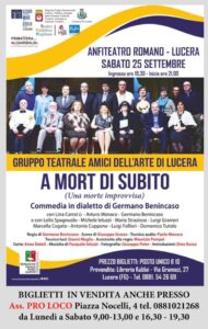 Lucera - Gruppo Teatrale Amici dell'Arte 2021 - 'A morte de subbete'