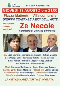 Lucera - Gruppo Teatrale Amici dell'Arte 2022 - Ze Necole