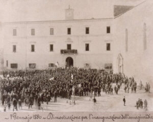 Lucera - Piazza Tribunali - Inaugurazione anno giudiziario 1886