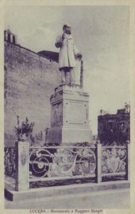 Lucera - Piazza Tribunali - Monumento Ruggiero Bonghi 1910