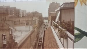 Lucera - Via Federico II - Veduta dall'alto di via M. C. Mazzaccara anni 70