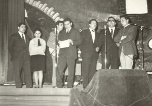 Lucera - Istituto Tecnico Commerciale e per Geometri 1964-65 - Recita - Da sx Romeo Apollo, Mascolo Clementina, Ciro Maglia, Forteschi Aurelio, Bruno Dell'Osso, Vincenzo Di Siena - Foto di Vincenzo Di Siena