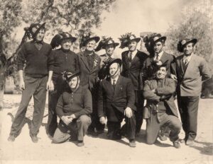 Associazione Bersaglieri di Lucera anni 60 - Di Virgilio, De Vita, Lombreglia, Bellucci e Spanò