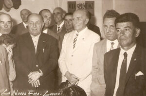 Associazione Bersaglieri di Lucera anni 60 - Visita alla Sezione Bersaglieri del Presidente Nazionale Col. Bers. Bonifazi