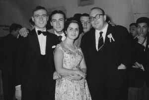 Lucera - Convitto Nazionale Ruggero Bonghi 1958 - Liceo - Nino Pappano, Erio De Troia, Clara Simone, Prof. Paolo Trastulli