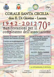 Lucera - Corale "S. Cecilia" don Eduardo Di Giovine 2012