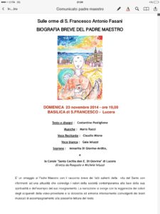 Lucera - Corale "S. Cecilia" don Eduardo Di Giovine - Chiesa di San Francesco 2014